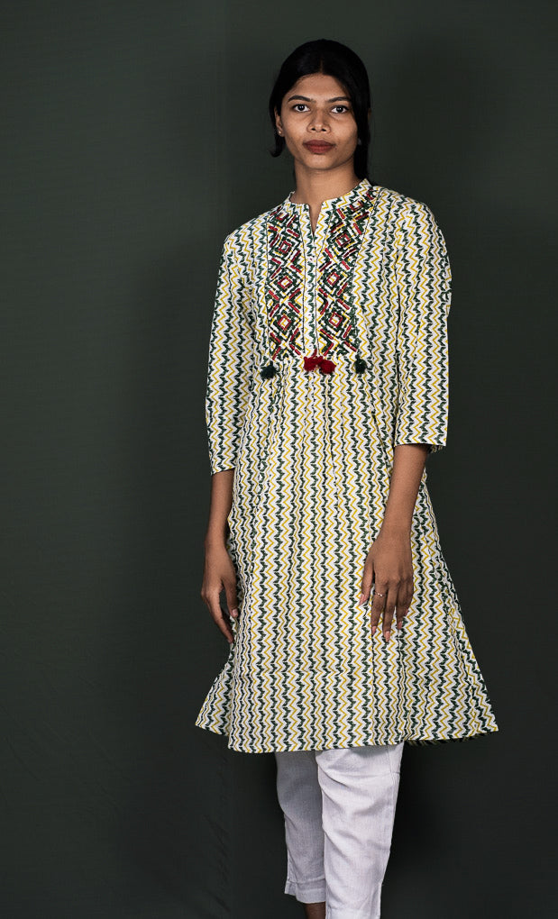 Ethnic Printed Cotton Kurta