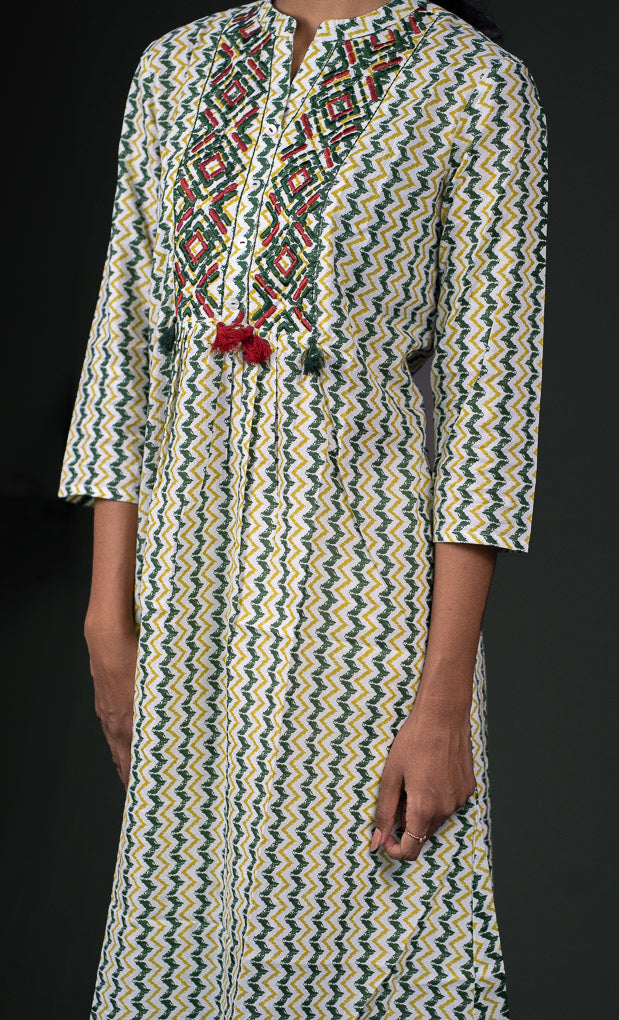 Ethnic Printed Cotton Kurta