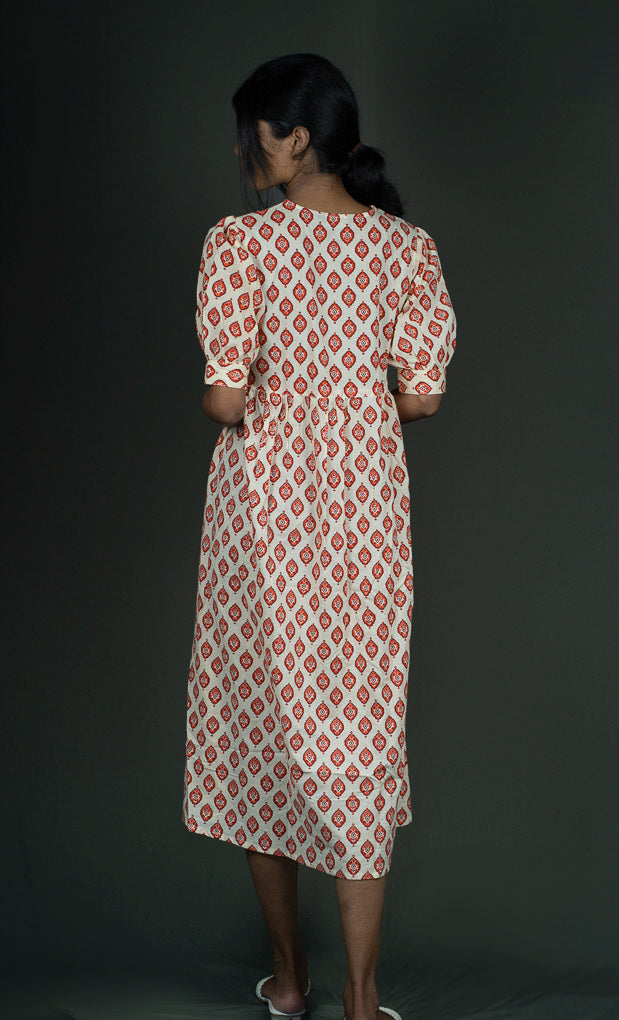 Printed Kurta with Puffed Sleeves